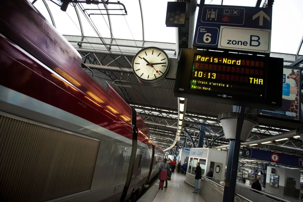 Train services between Brussels and France halted after person struck on high-speed line