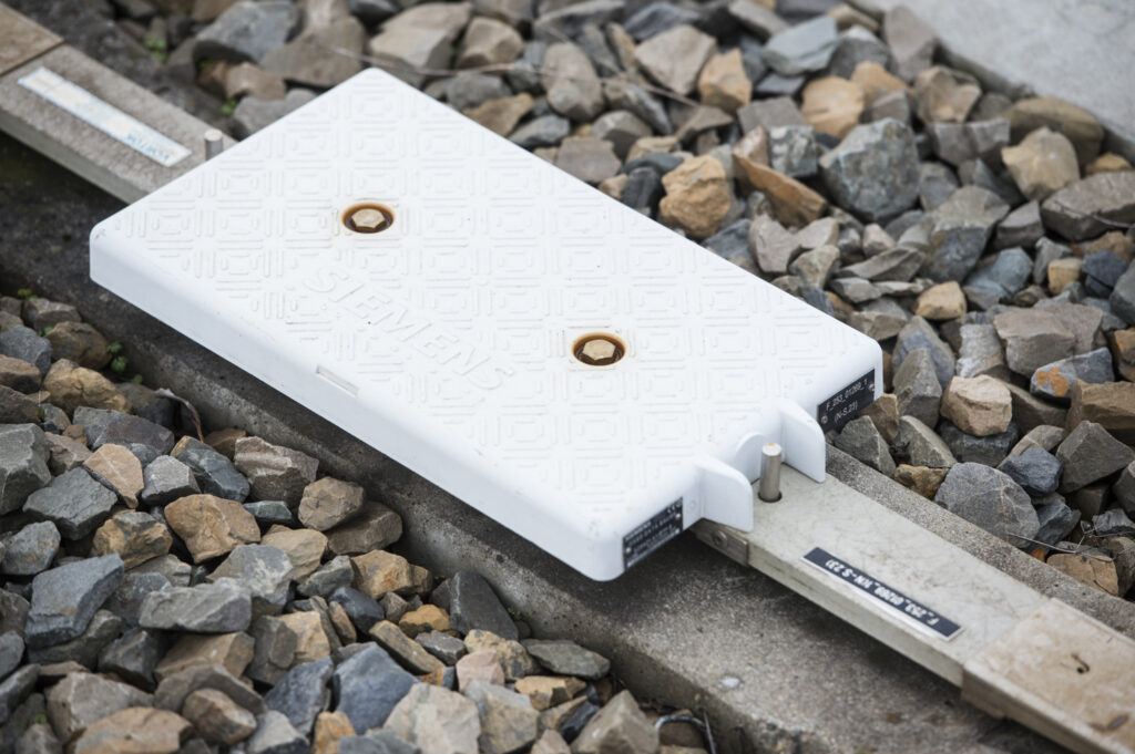 Railway tracks fully equipped with safety system to monitor train speed