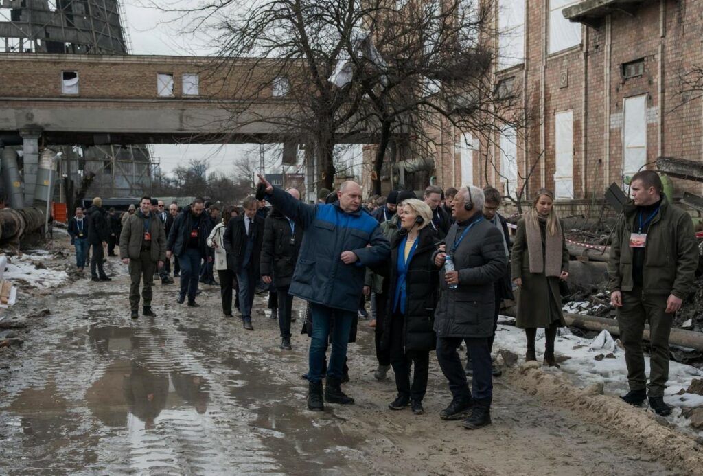 EU pledges unyielding support as leaders visit war-torn Ukraine