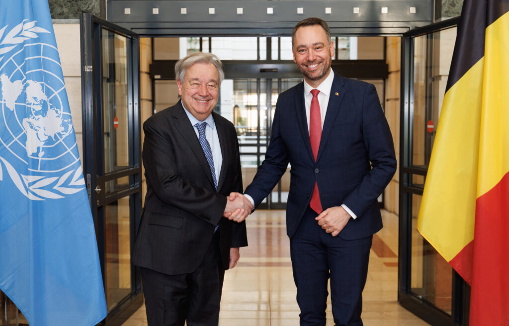 Belgian Foreign Minister discusses global crises with UN Secretary-General