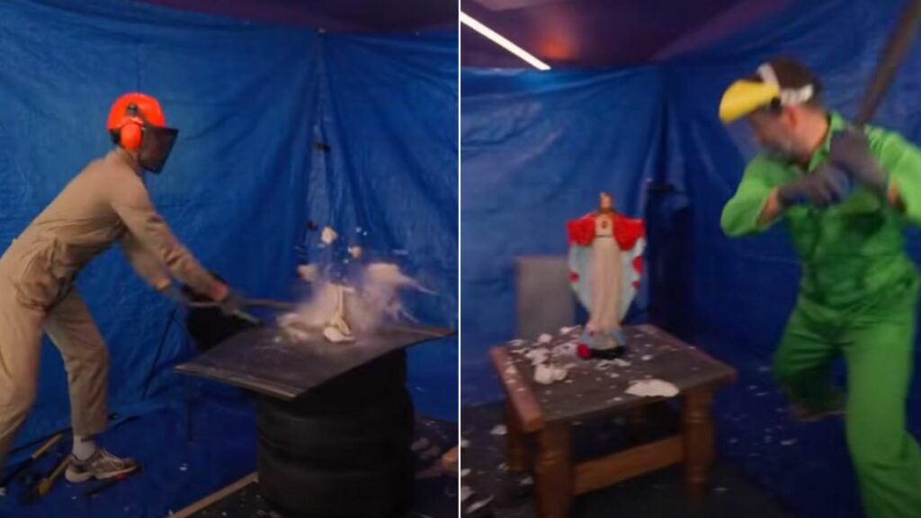 Flemish radio hosts apologise for destroying Catholic statues in video