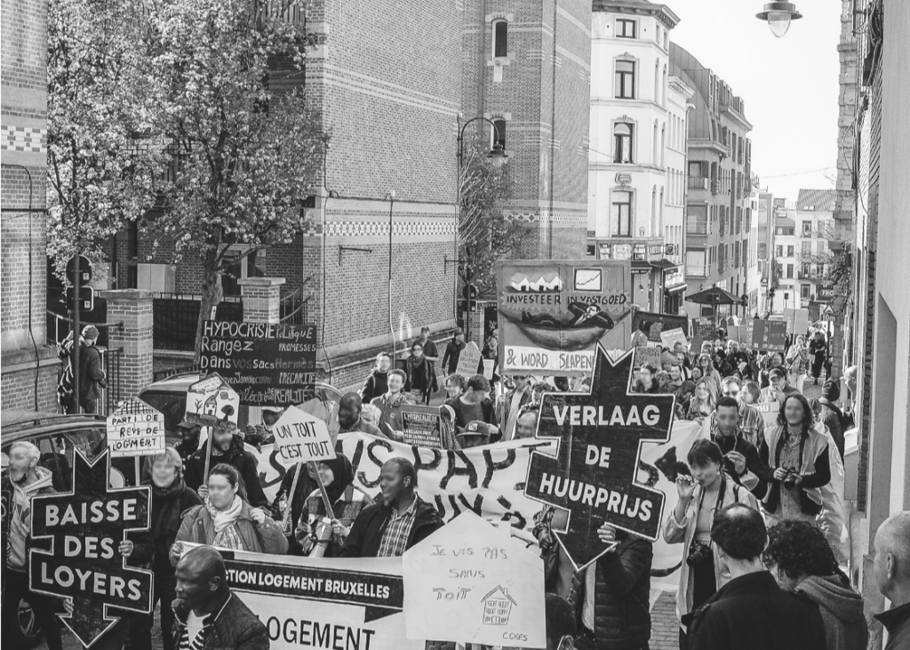 Hundreds take part in housing-rights event in Brussels