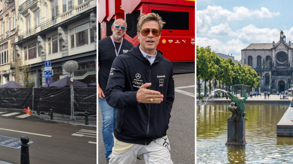 Where in Brussels has Brad Pitt been spotted?