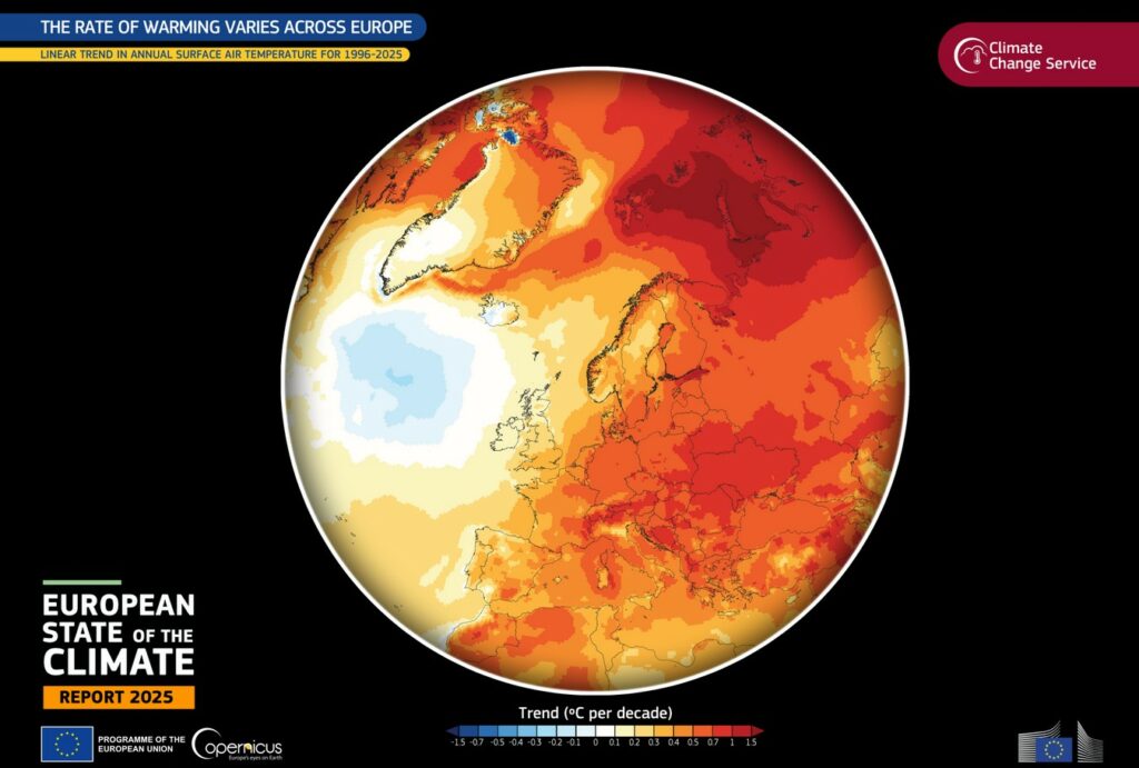 Europe faces fastest warming on Earth as 2025 sets climate records