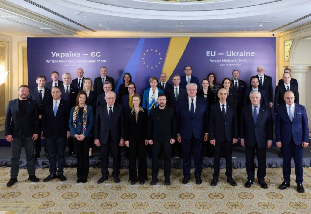 EU foreign ministers in Kyiv link Russia’s war to Middle East tensions