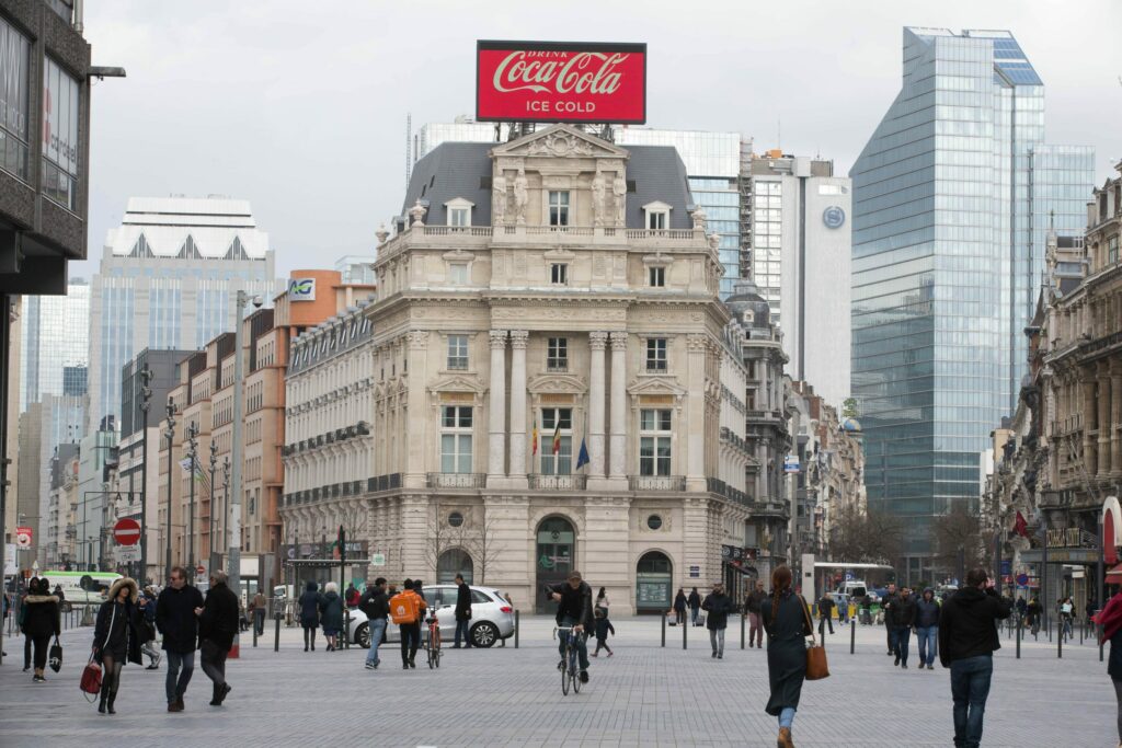 Place De Brouckère's iconic Coca-Cola billboard removed after 70 years