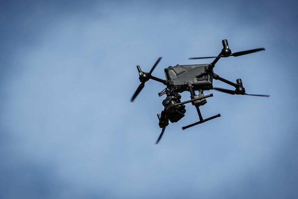 Belgian drone conducting checks over the North Sea