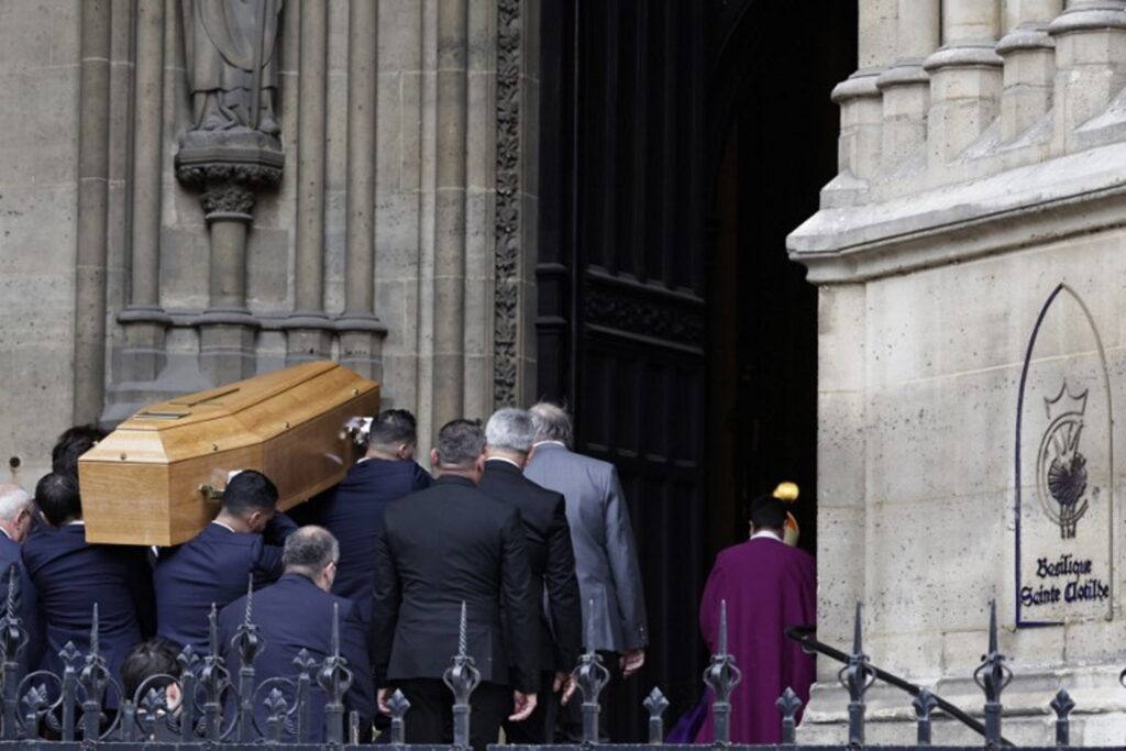 Former French First Lady Bernadette Chirac is laid to rest in Paris