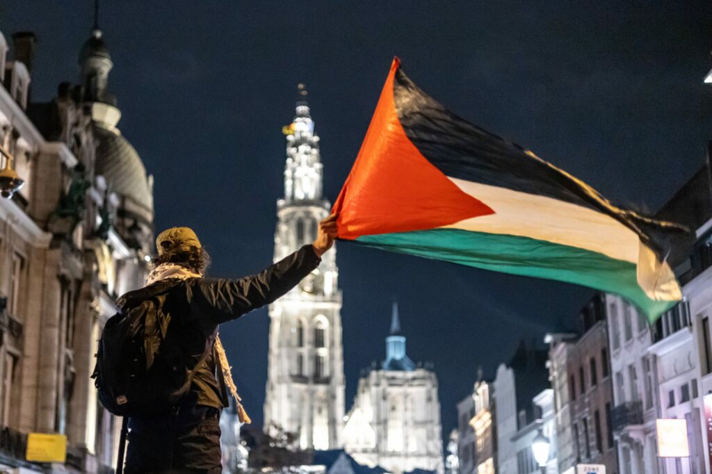 Protest against Israeli flag flown on Antwerp's city hall leads to 10 arrests