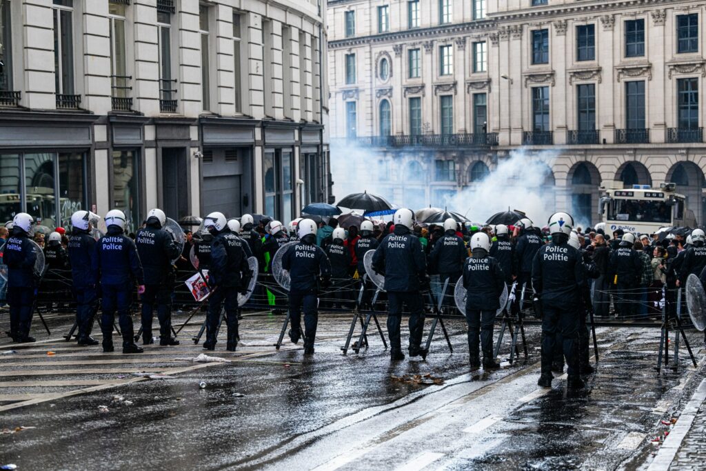 Massive police deployments in Brussels as students continue to protest austerity measures