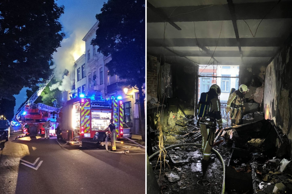 One person injured in fire on Rue due Trône in Brussels
