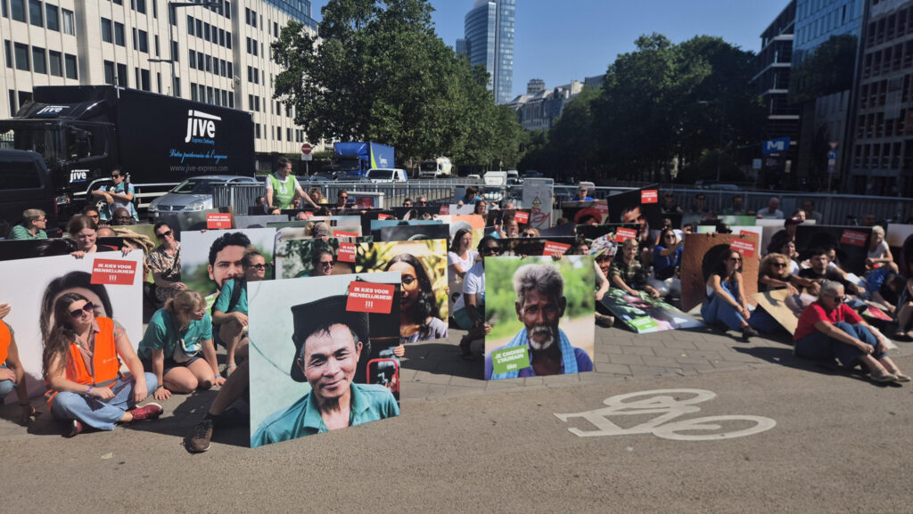 Belgian NGOs advocate for development aid in Brussels demonstration