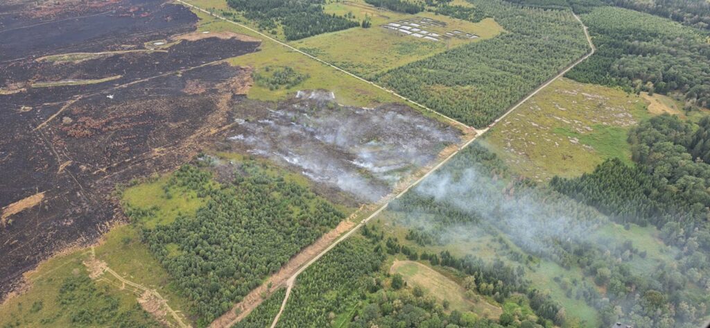 Six hectares destroyed by a flare-up of the High Fens fire