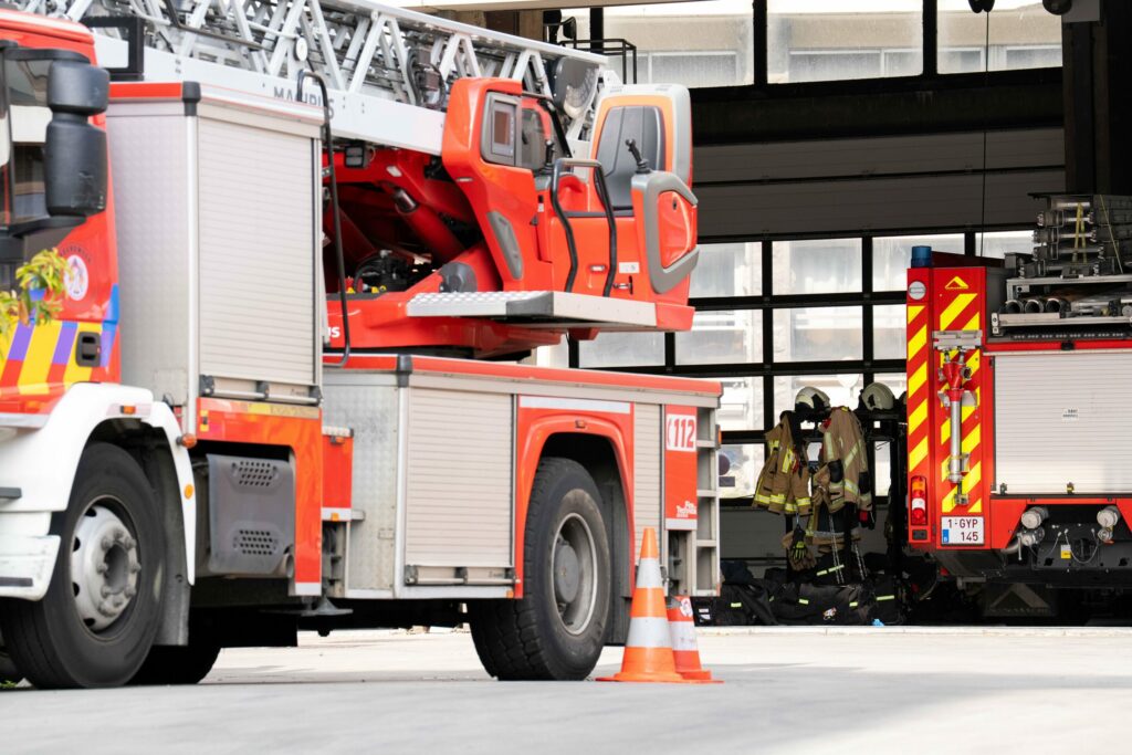Two vehicles caught on fire at a military base in Flanders