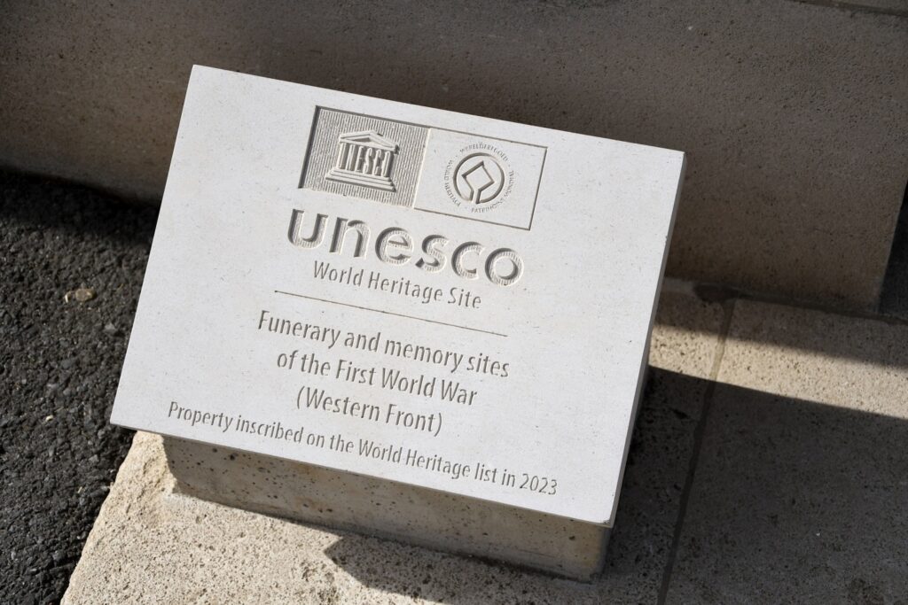 Hainaut World War 1 site gets its UNESCO commemorative plaque