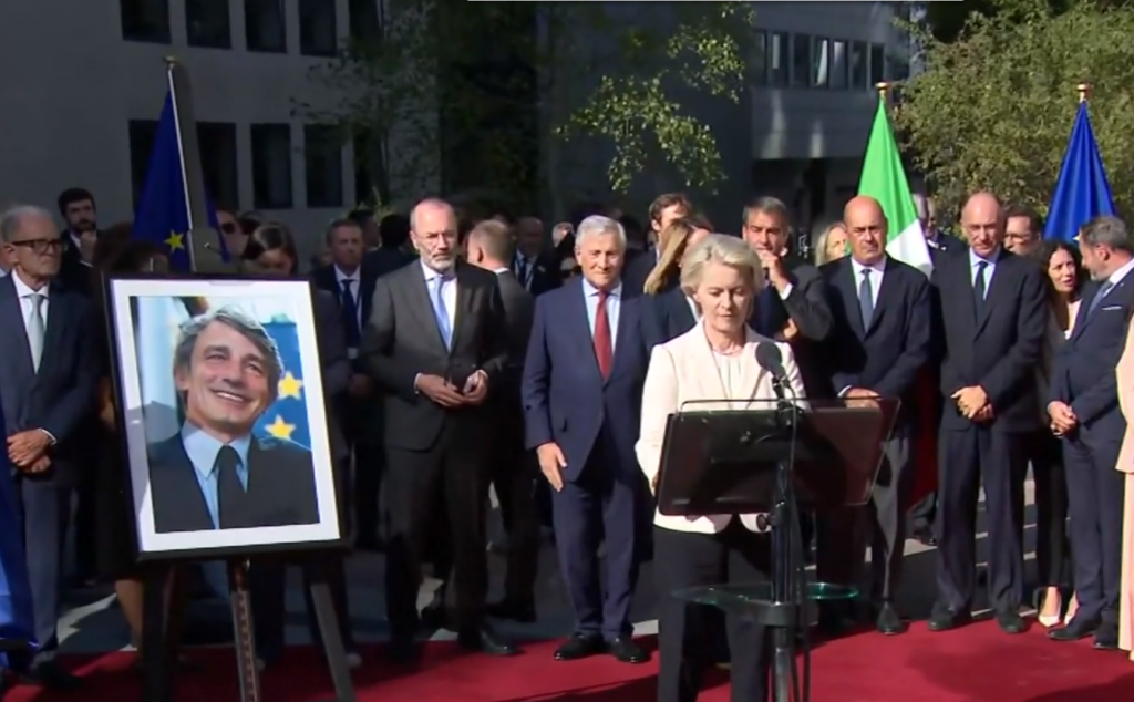 Von der Leyen honours Sassoli’s legacy, recalling pivotal role in EU recovery
