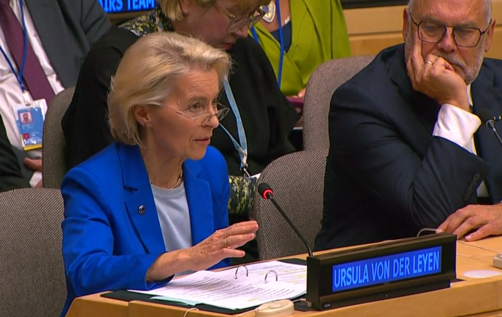 Von der Leyen unveils new EU law on child online safety before UN panel