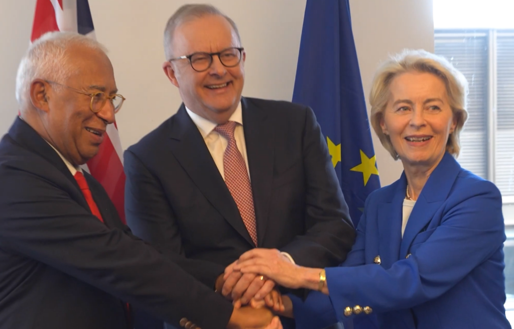 EU and Australia deepen security ties amid trade pact completion
