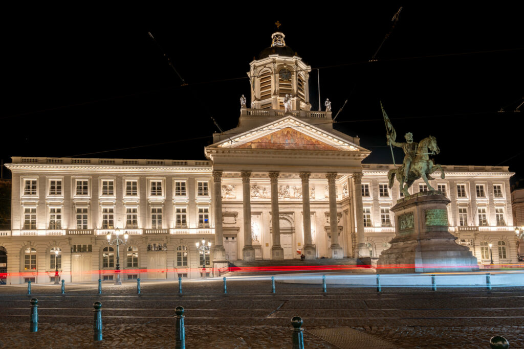 After dark, Brussels' Place Royale reveals a new face