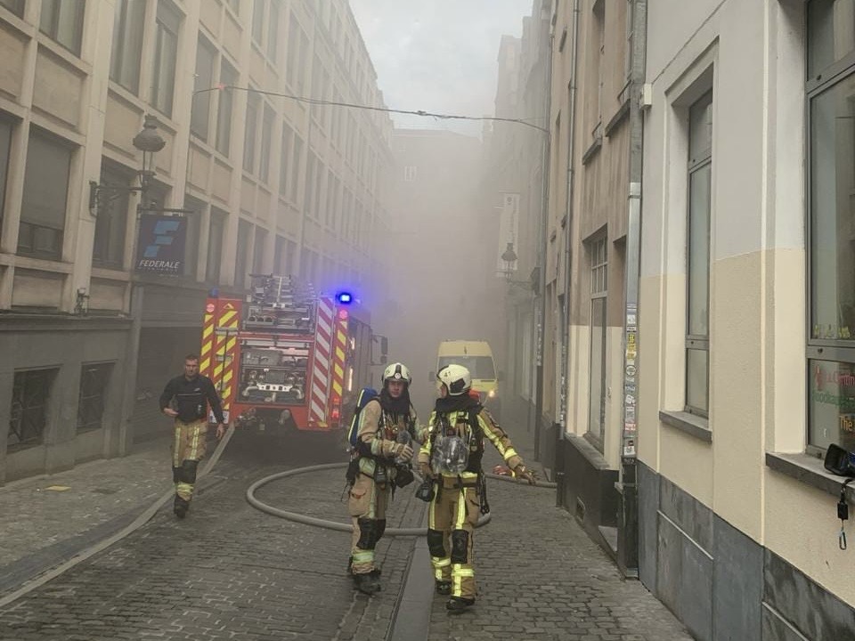 Fire breaks out in empty building near Brussels' Grand-Place